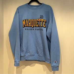 Baby Blue Champion Marquette Crewneck